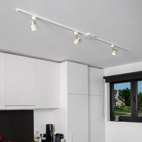 Lucide TRACK Carril superior - Sistema de carril monofásico / Iluminación con rieles - 1 metro- Blanco(Extensión) - ambiente 1